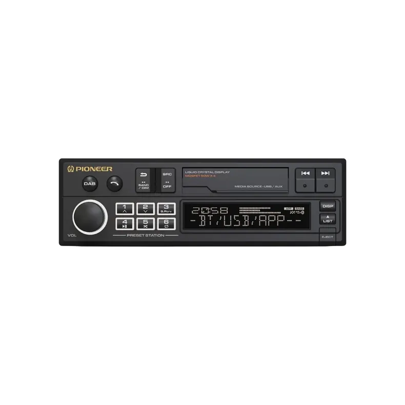 Pioneer SXT-C10PS, retrostereo med Bluetooth, DAB, USB/AUX og 3 par lavniveau