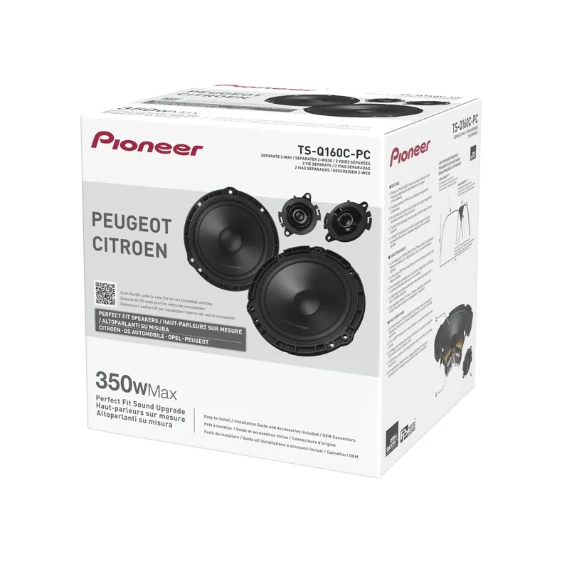 Pioneer TS-Q160C-PC bil h�jttaler til Peugeot, Citroen, DS Automobile, Opel / Vauxhall